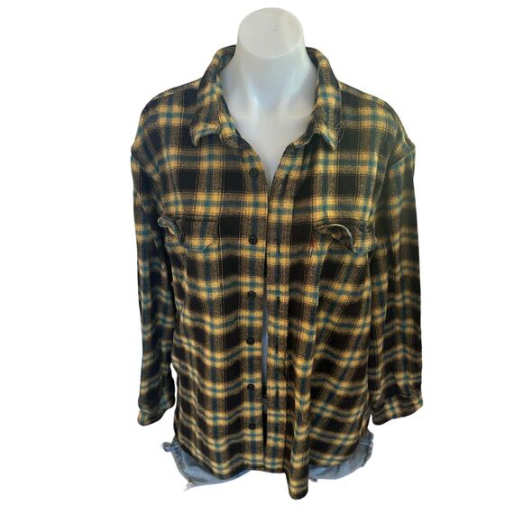Pittsburgh Steelers Football Plaid Flannel Shirt XXL Oversized Retro Logo Unique - Picture 4 of 6